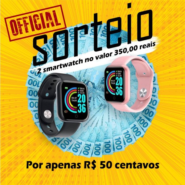 2 Smartwatch ou 350,00 no PIX
